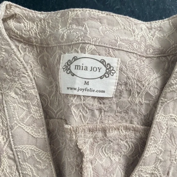 Joyfolie Textured Tan Jumpsuit - Picture 5 of 6